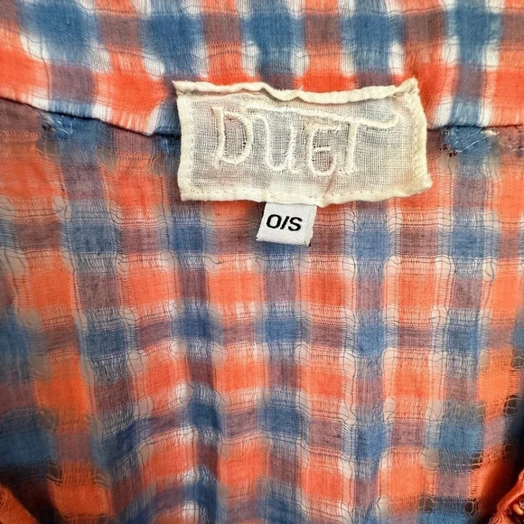 Antropologie DUET Blue and Orange Beach Coverup 100%Cotton - Picture 5 of 6